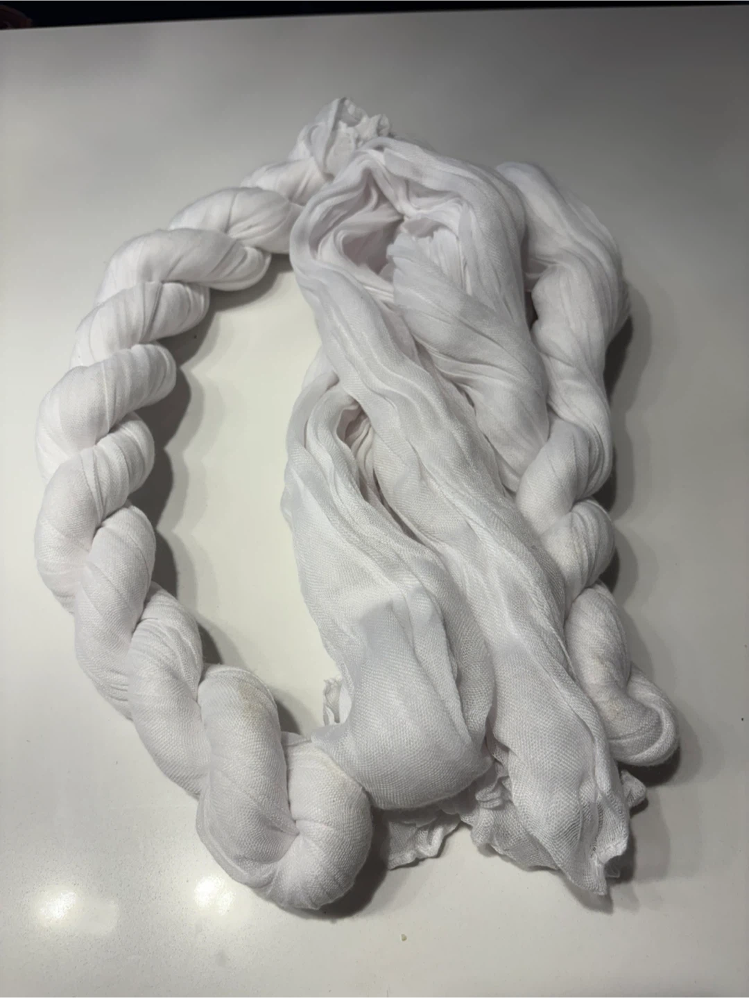 Wedding decor - White Cheesecloth Table Runner - 10ft - photo 2