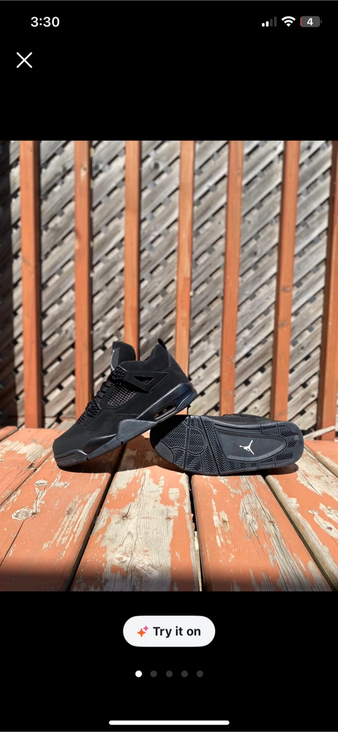 Jordan 4 Retro Black Cat size 10