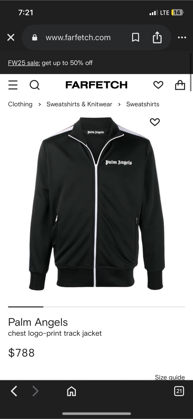 Palm Angels Chest Logo Track Jacket