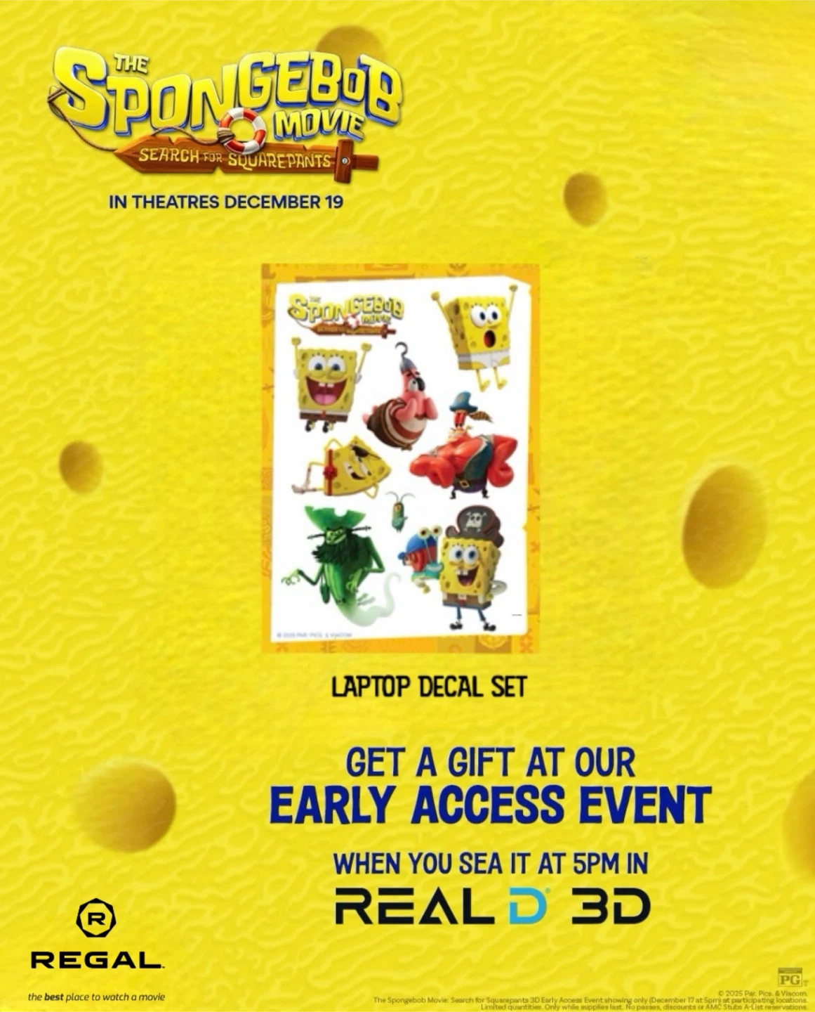 The SpongeBob Movie… (Regal Exclusive) Laptop Decal Set - photo 4