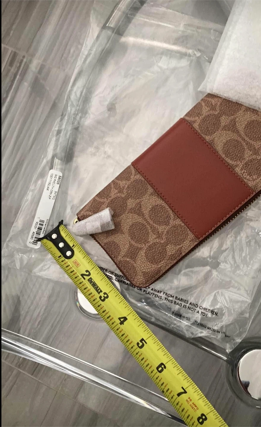 New Coach Brown Signature Long Zip Around Wallet - photo 5