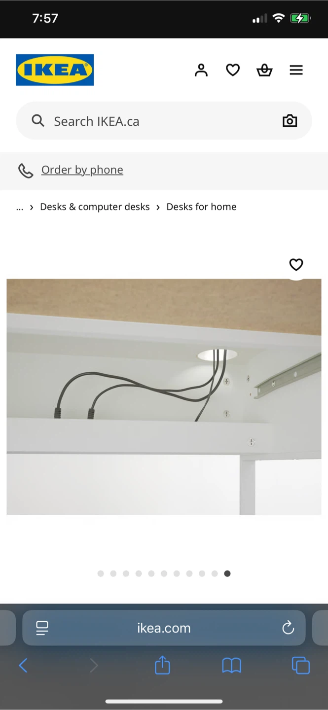 IKEA White Desk with Drawer - photo 5