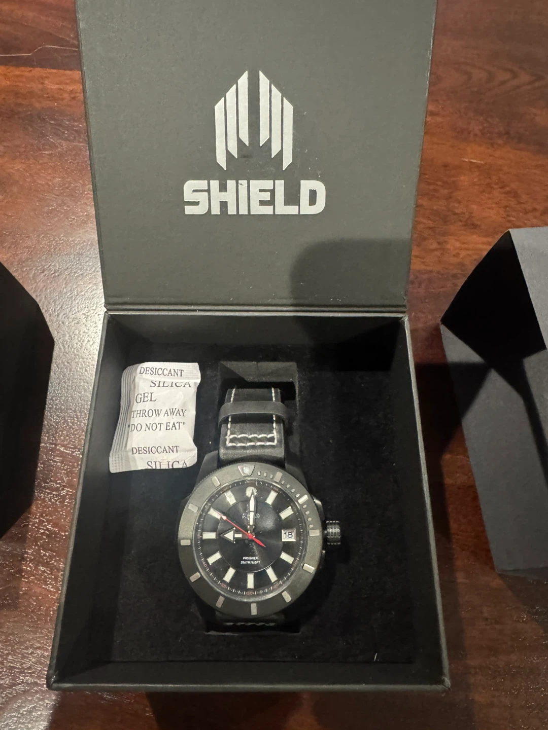 Shield Shaw Black Dial Watch