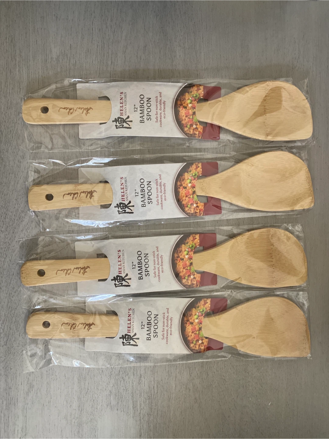 New Helen's Asian Kitchen 12" Bamboo Spoons (4) - photo 2