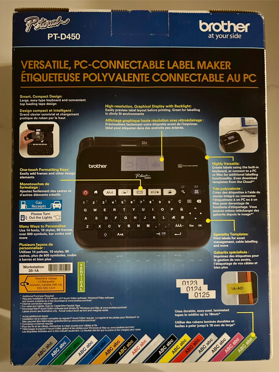 Label Maker Brother PT-D450 - New! - photo 2