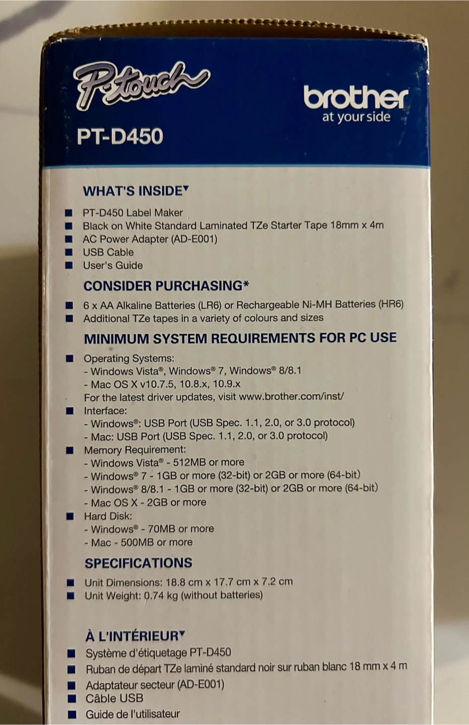 Label Maker Brother PT-D450 - New! - photo 4