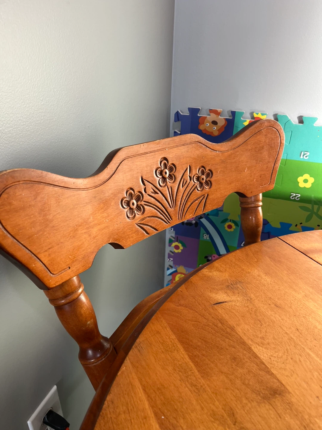 Round Wooden Table and Chairs Set 🧡 - photo 2