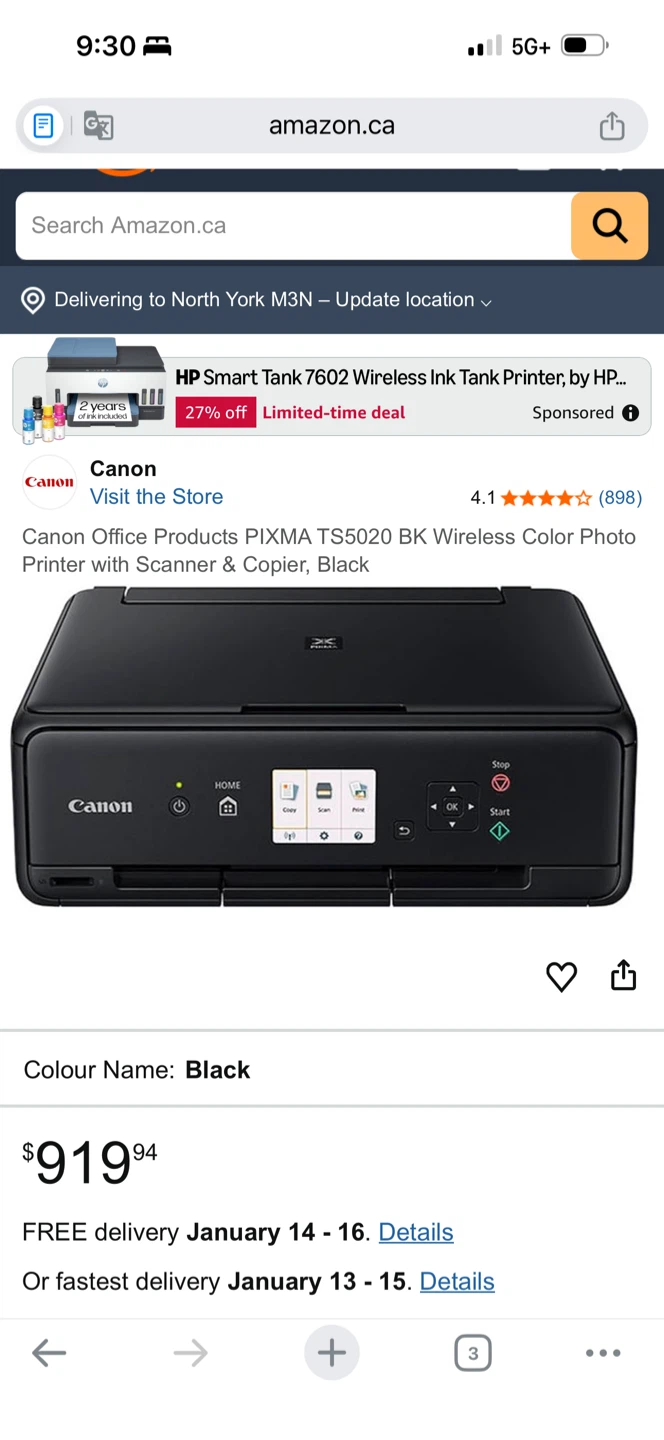 Canon PIXMA TS5020 All-In-One Printer - photo 2