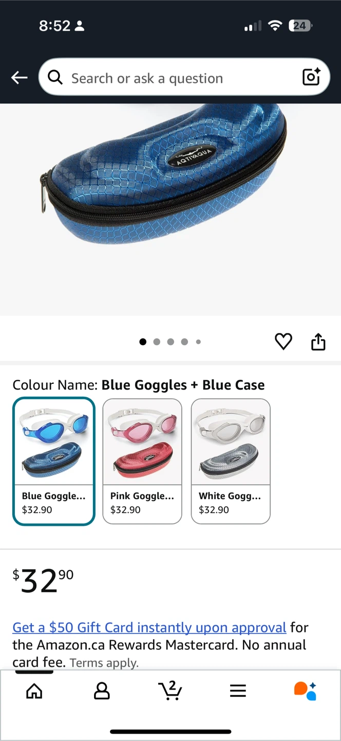 Aqtivaqua Pink Swimming Goggles + Case - photo 4
