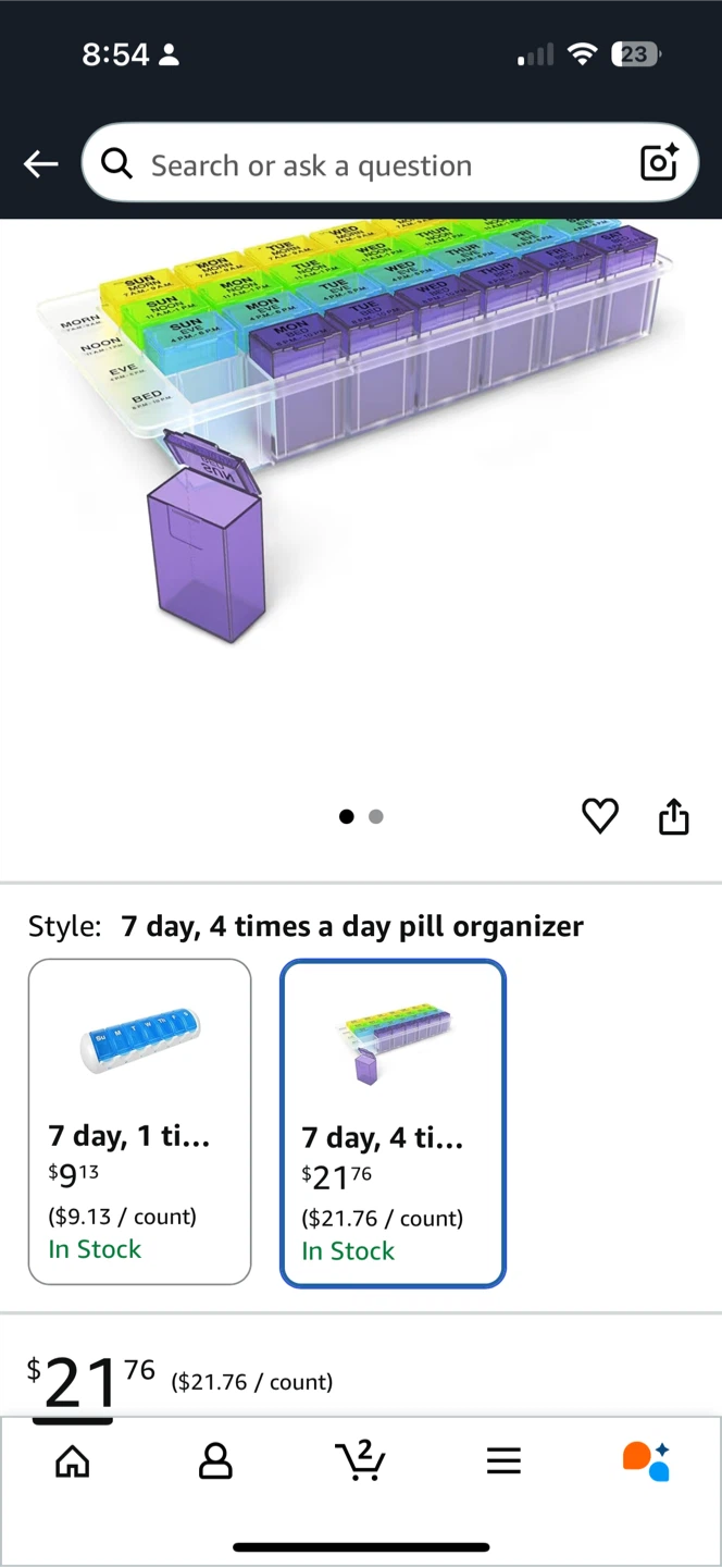 Ezy Dose Medtime Planner - Weekly Pill Organizer - photo 3