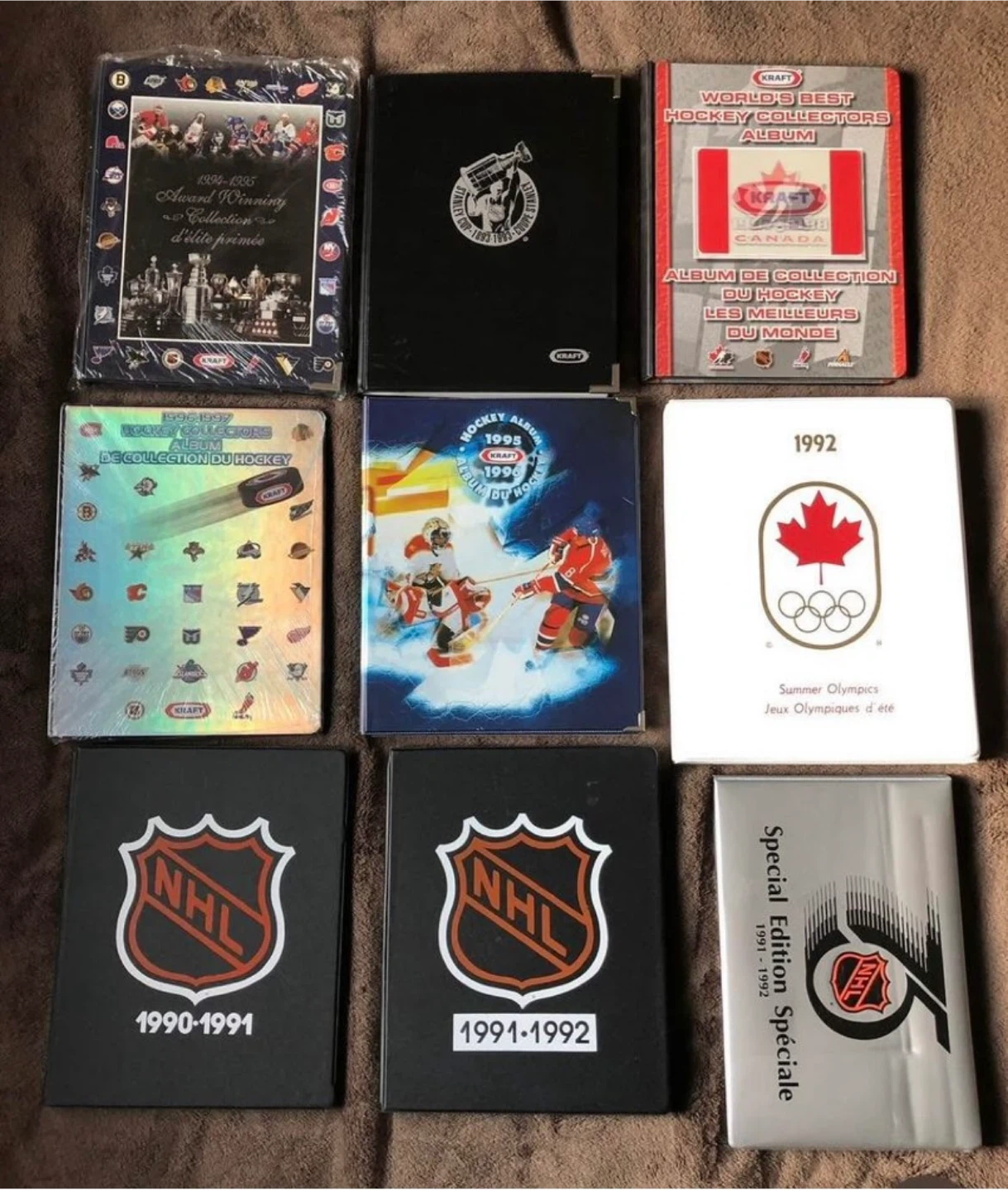 Hockey Collectors Albums (Kraft, NHL, Olympics)