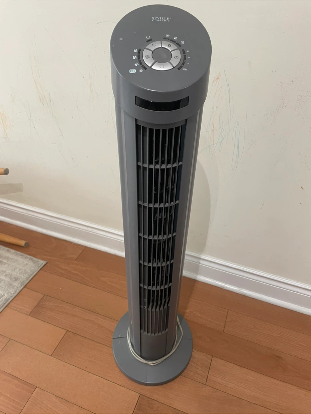 Seville Classics Tower Fan - Grey