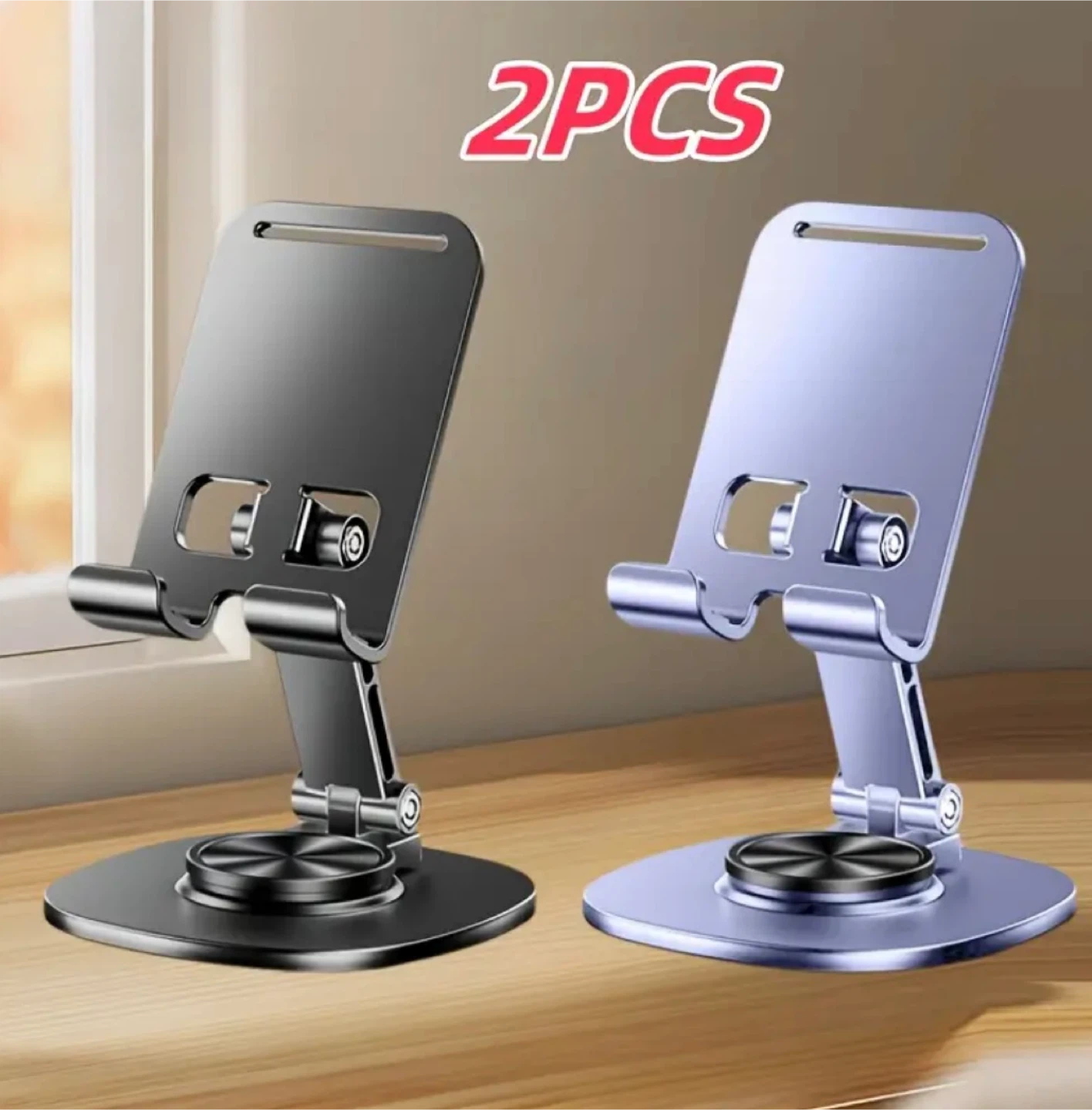 2pcs Folding Phone Stand, All-Metal Phone & Tablet Stand