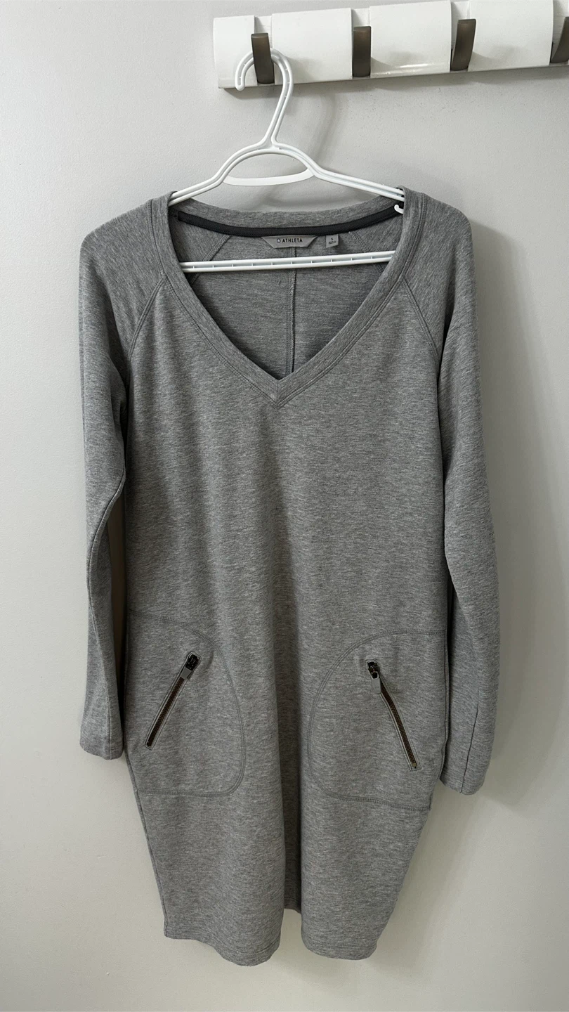 Athleta Enchanted Grey Dress, Size S