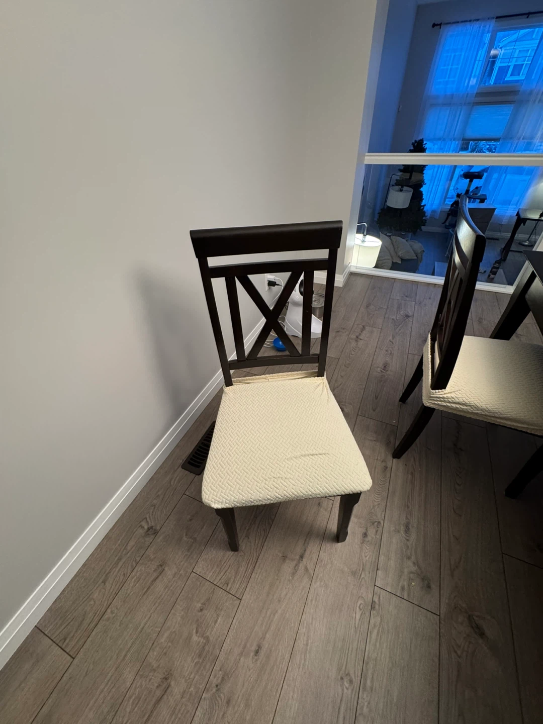 Dining Table with 4 Chairs - Dark Brown - photo 2