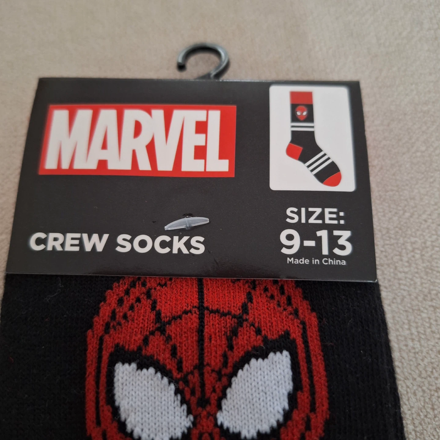 Marvel Spiderman Crew Socks Size 9-13 - photo 2