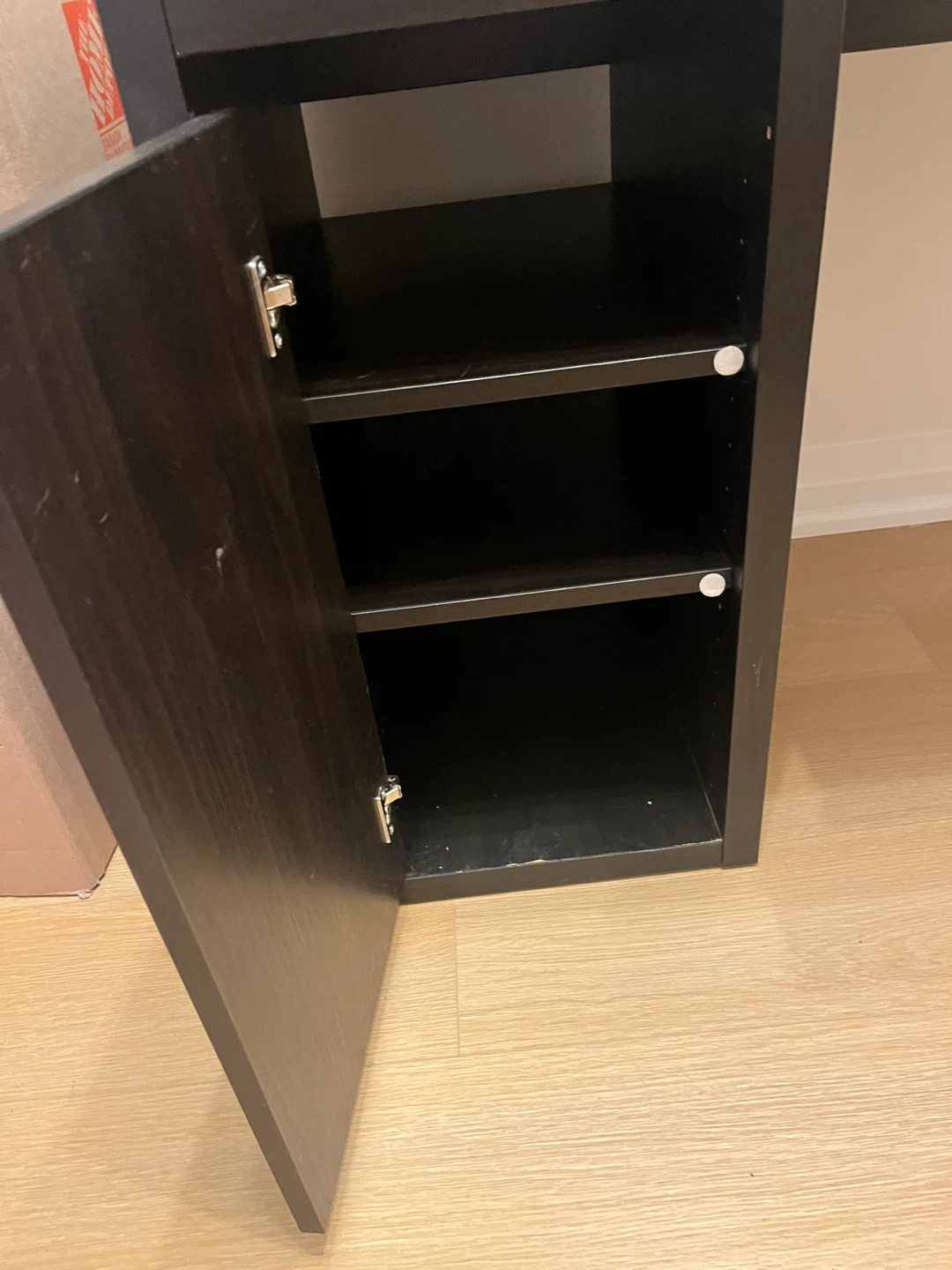 Dark Brown Computer Desk with Cabinets - photo 4