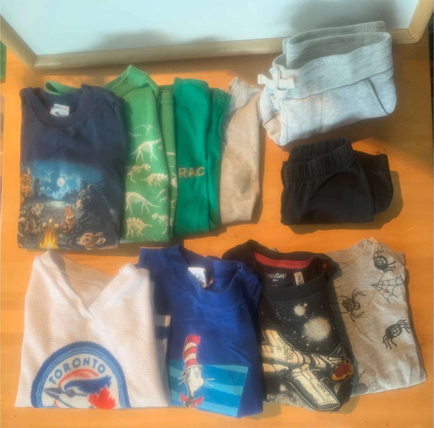 Bundle - 8 Kids shirts and 2 prs of pants size 4-5