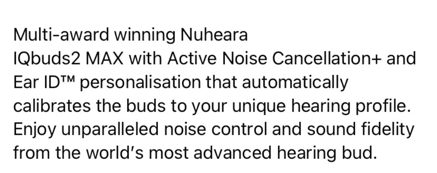 Nuheara IQbuds2 MAX w/ Active Noise Cancellation - photo 4