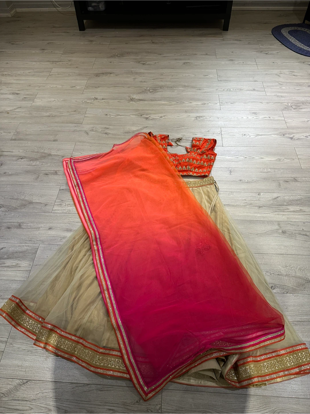 Orange & Gold Lehenga