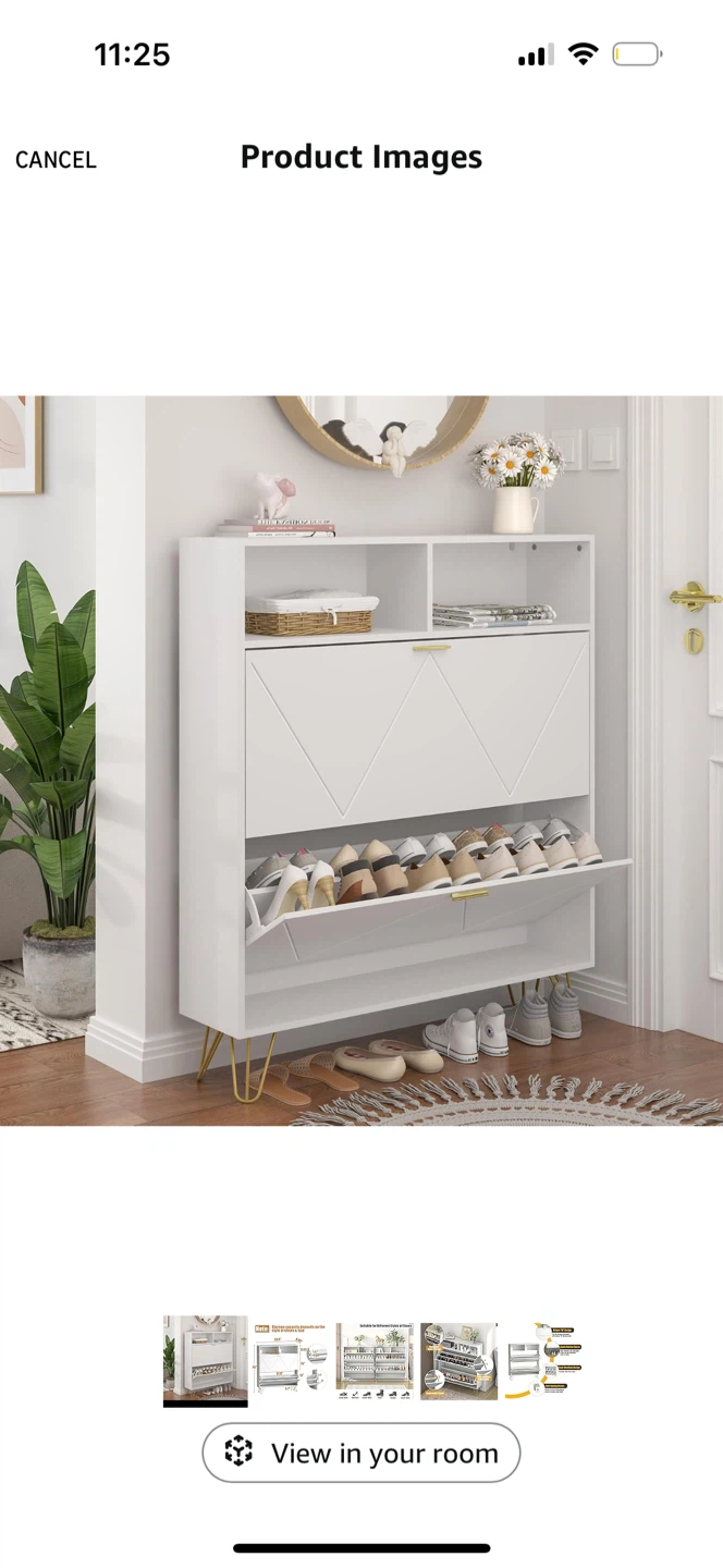 NIB - White Shoe Cabinet