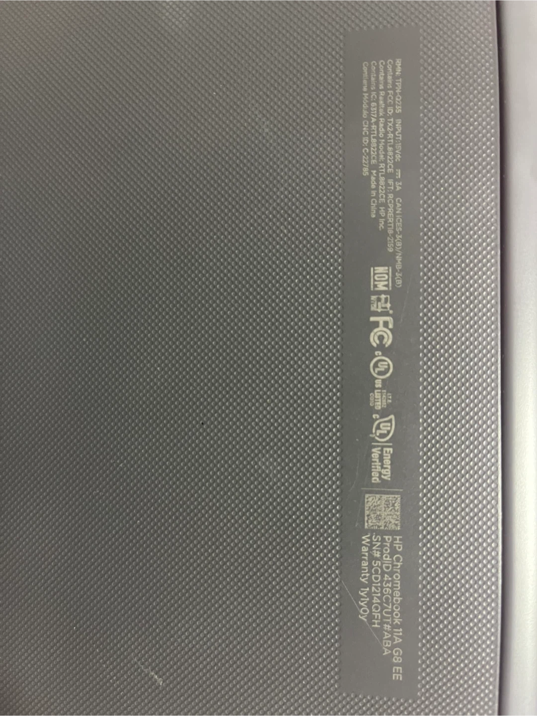 HP Chromebook 11A G8 EE Laptop