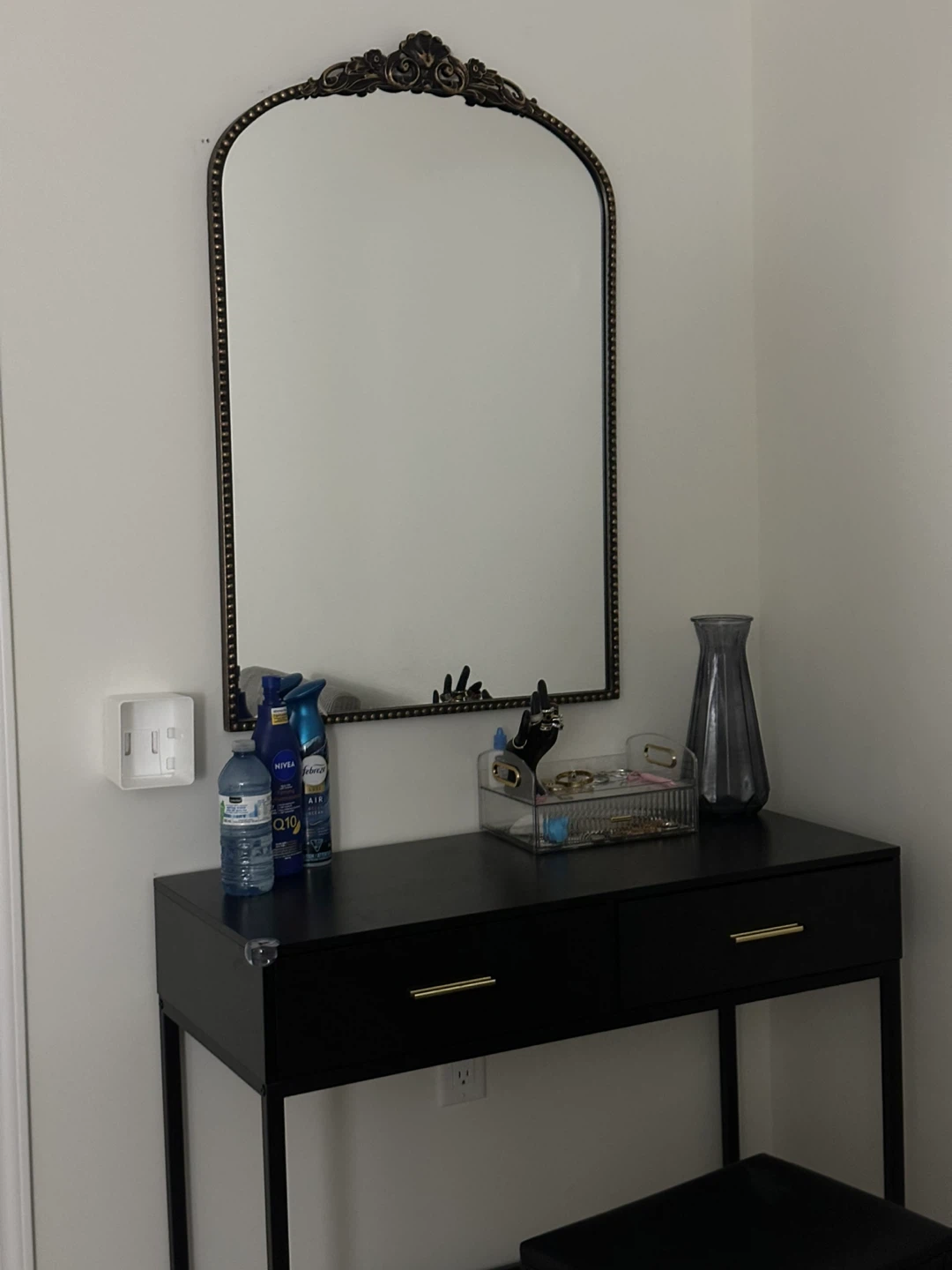 Black Vanity Table without mirror