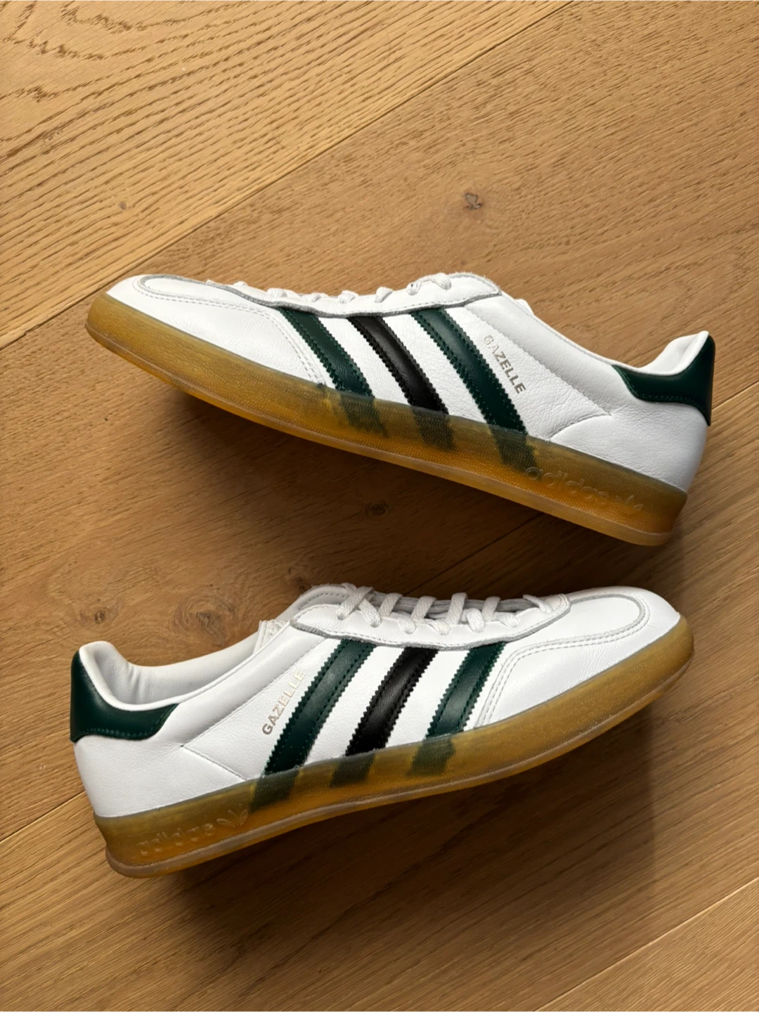 Adidas Women's Gazelle Indoor Shoes, White/Green, Size 9.5 - photo 2