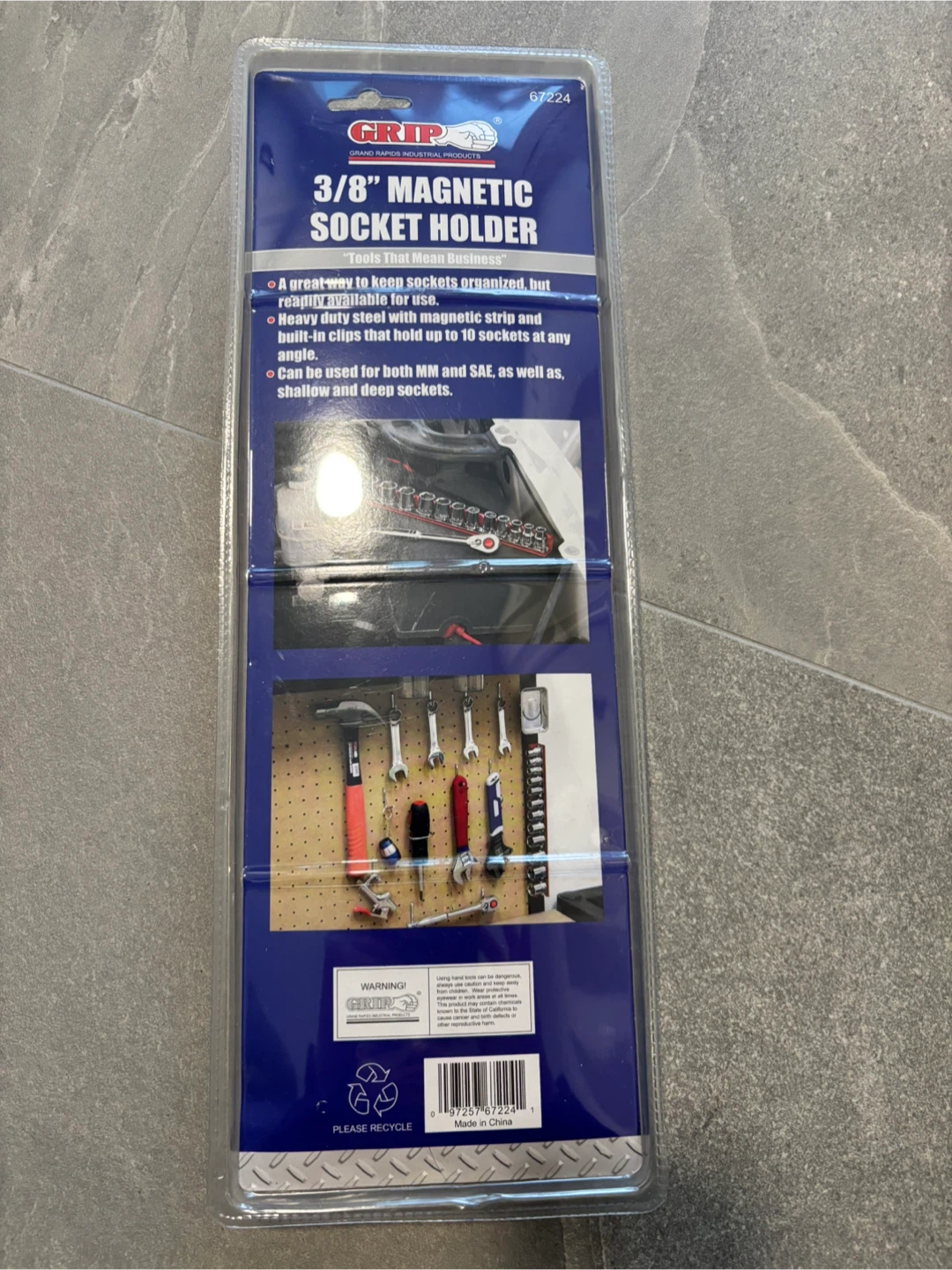 Grip 3/8" Magnetic Socket Holder - New
