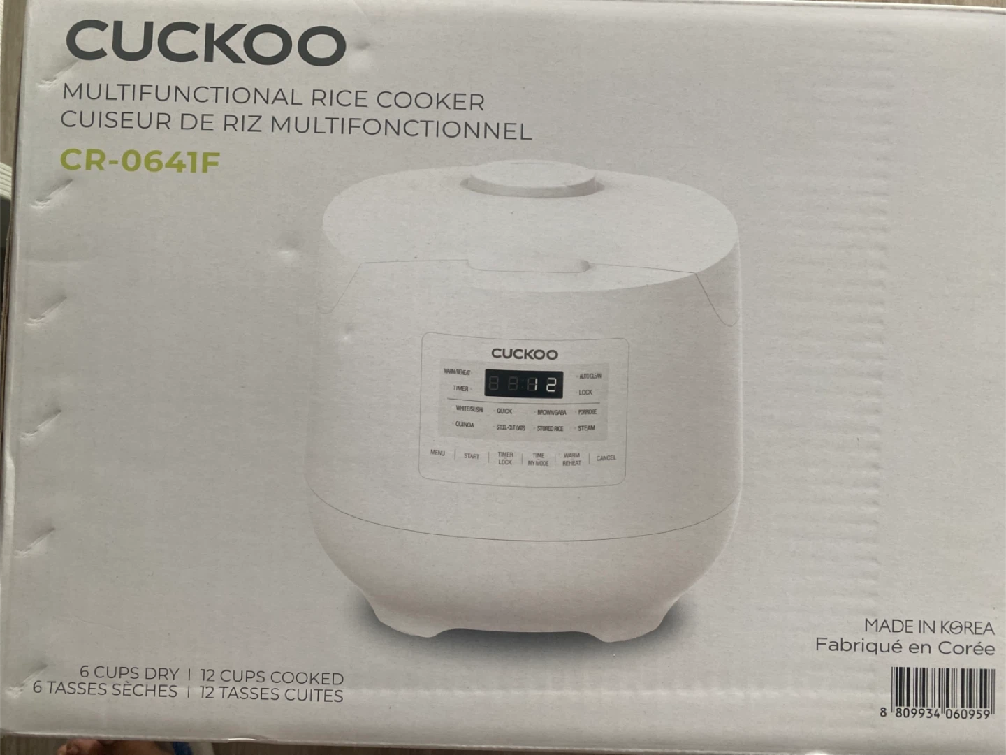 Cuckoo CR-0641F Multifunctional Rice Cooker - New!