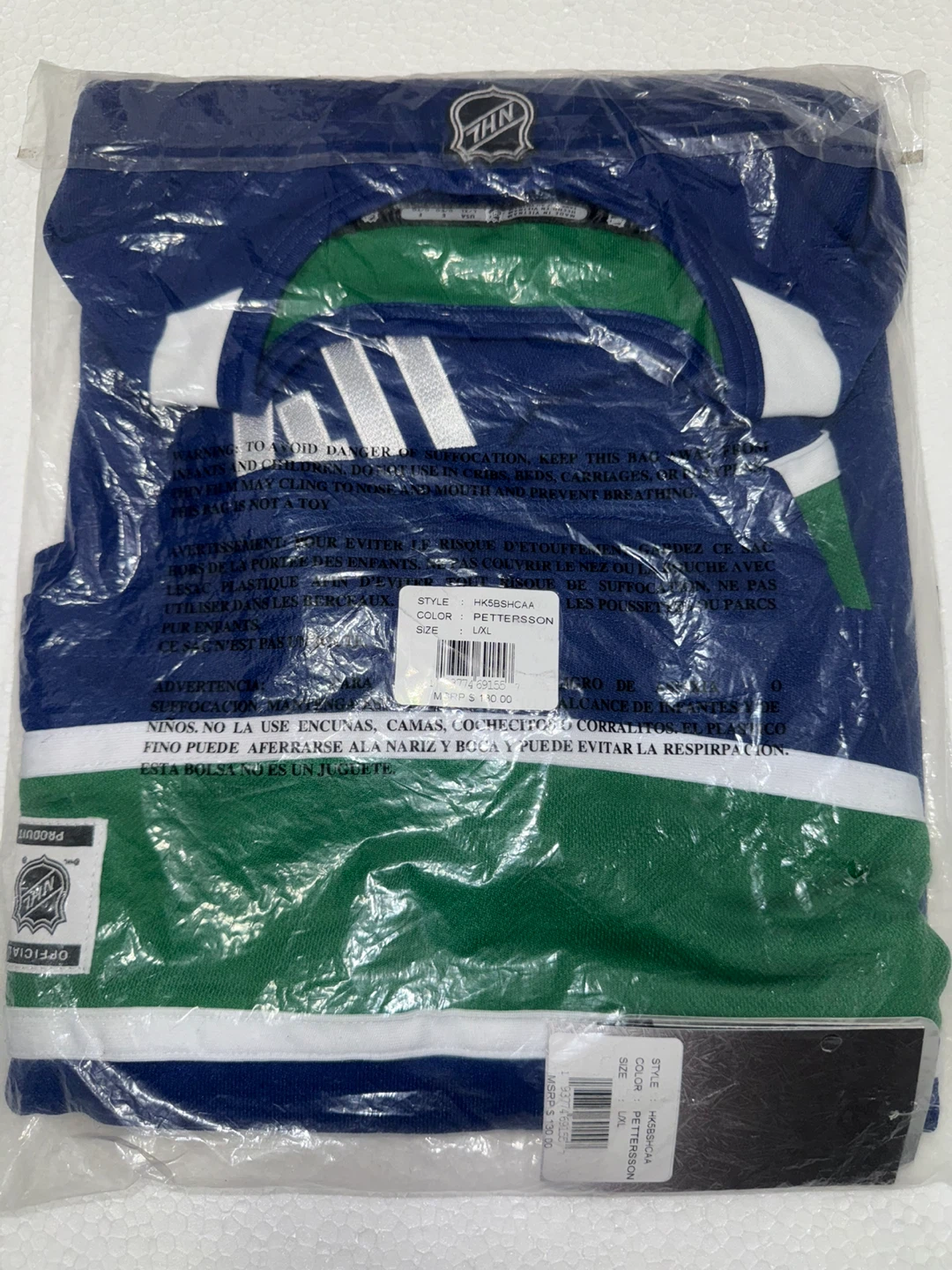 New Vancouver Canucks Pettersson Jersey in sizes. - photo 5