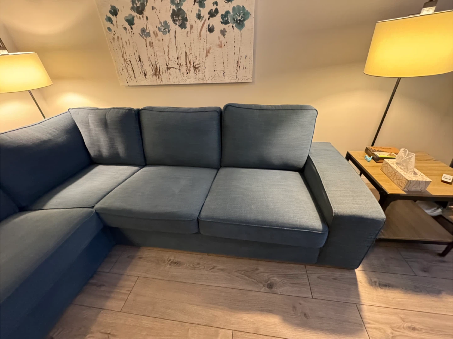 Blue Sectional Sofa - photo 4