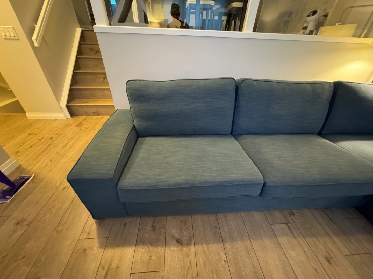 Blue Sectional Sofa - photo 2