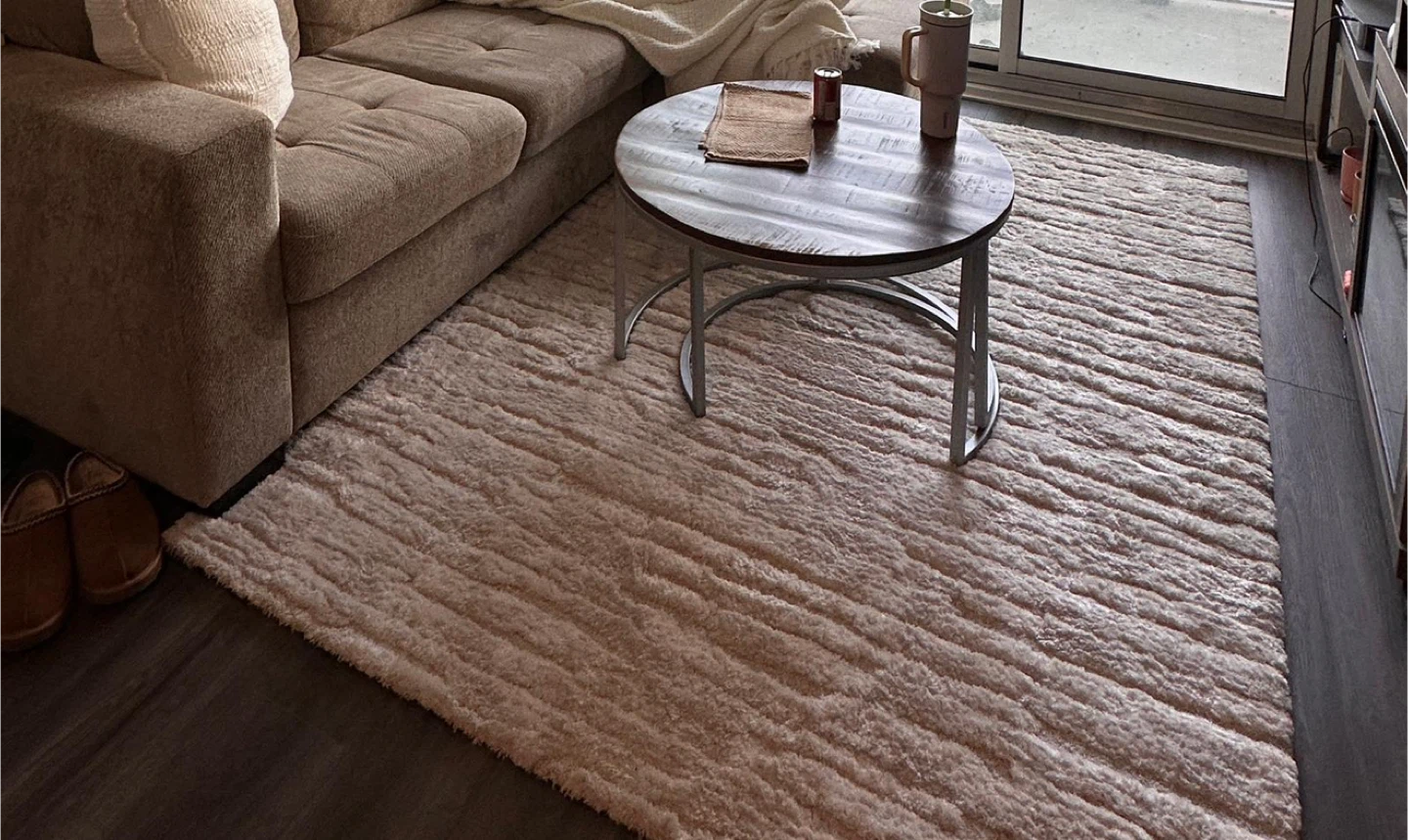 Beige Shag Rug
