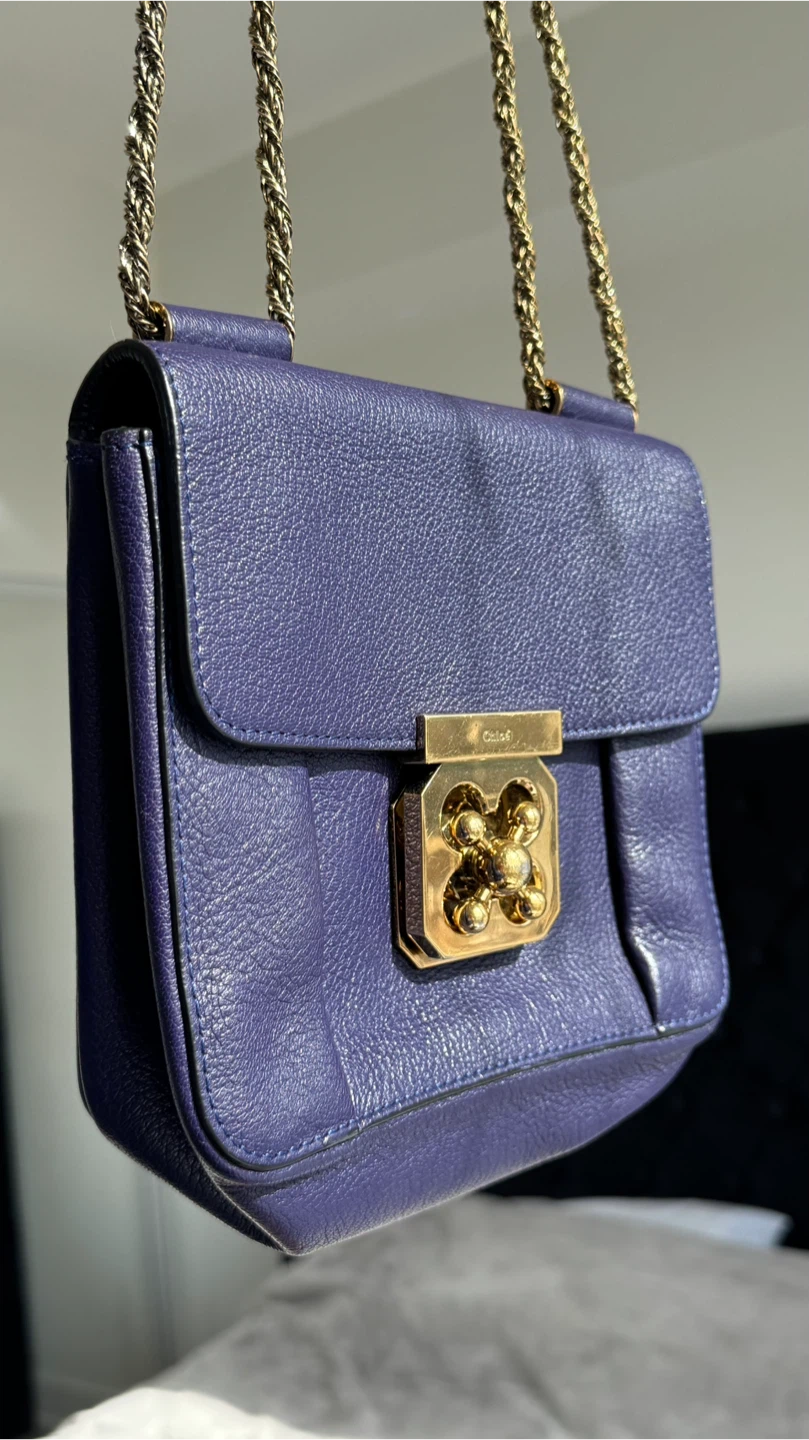 CHLOE Elsie Leather Handbag Blue Women. - photo 3