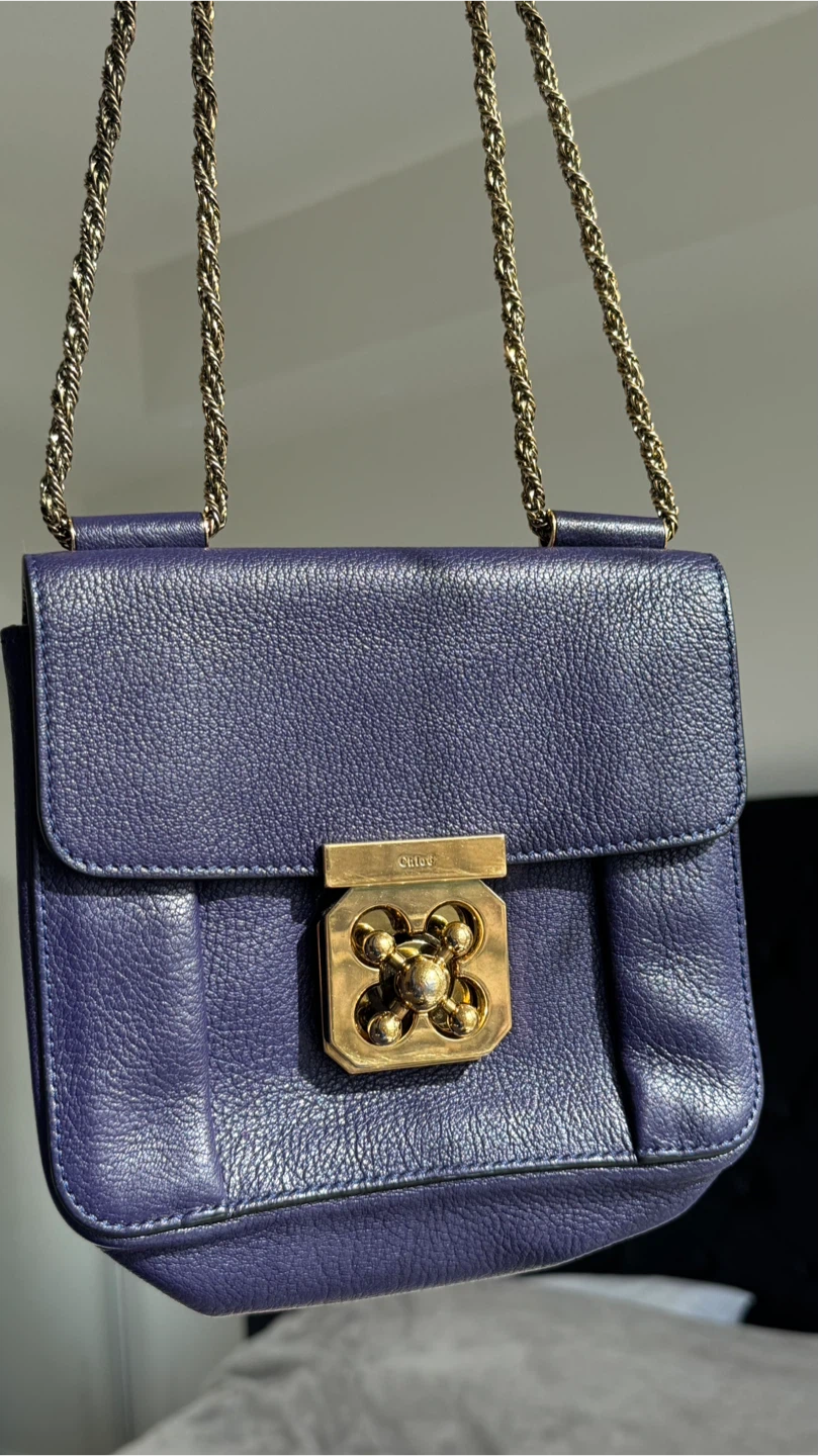 CHLOE Elsie Leather Handbag Blue Women. - photo 2