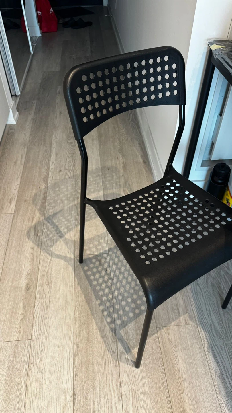 3 Black IKEA Stacking Chair -5$