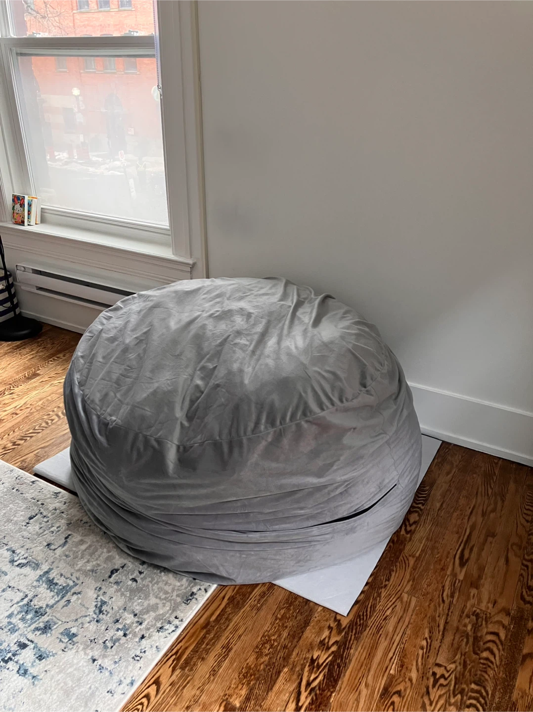 Grey Bean Bag Chair - photo 2