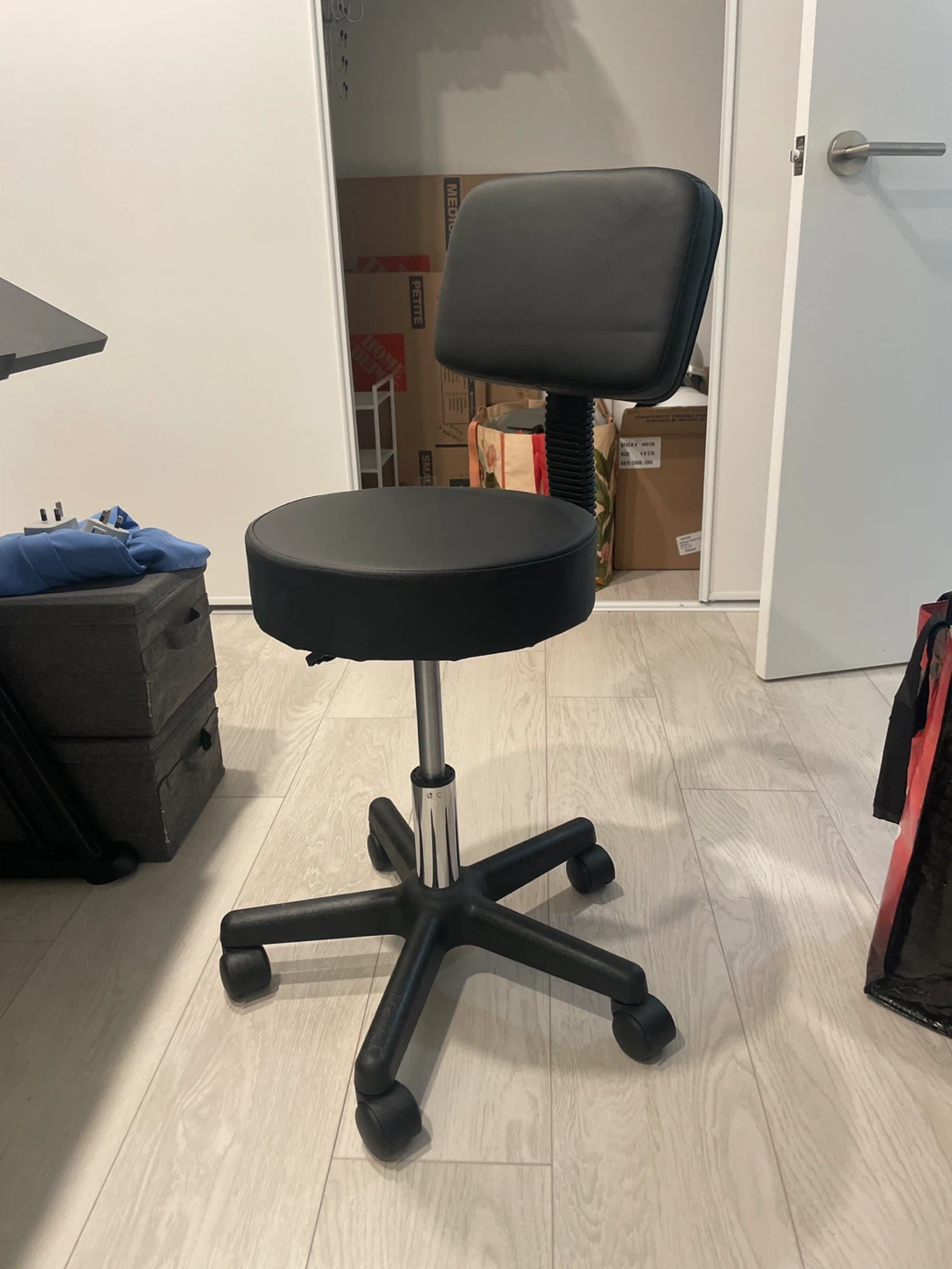 Adjustable Rolling Swivel Stool Chair - photo 2