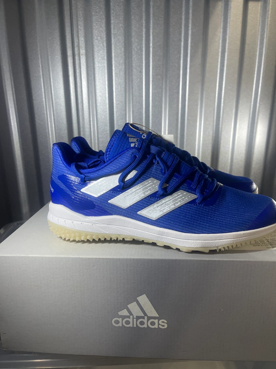 Adidas Adizero Afterburner 8 Turf Shoes - Blue, Size 8.5 - photo 2