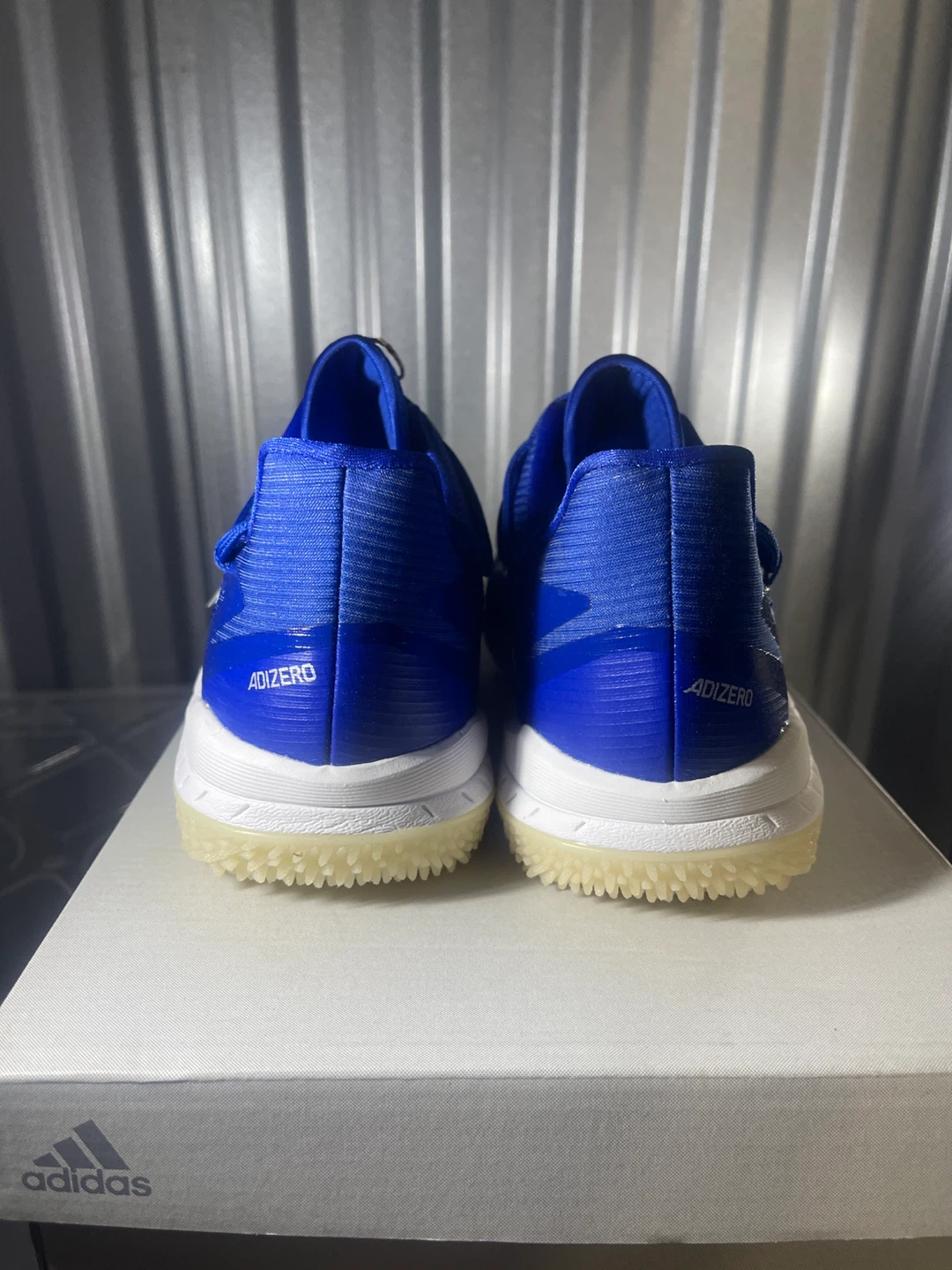 Adidas Adizero Afterburner 8 Turf Shoes - Blue, Size 8.5 - photo 3