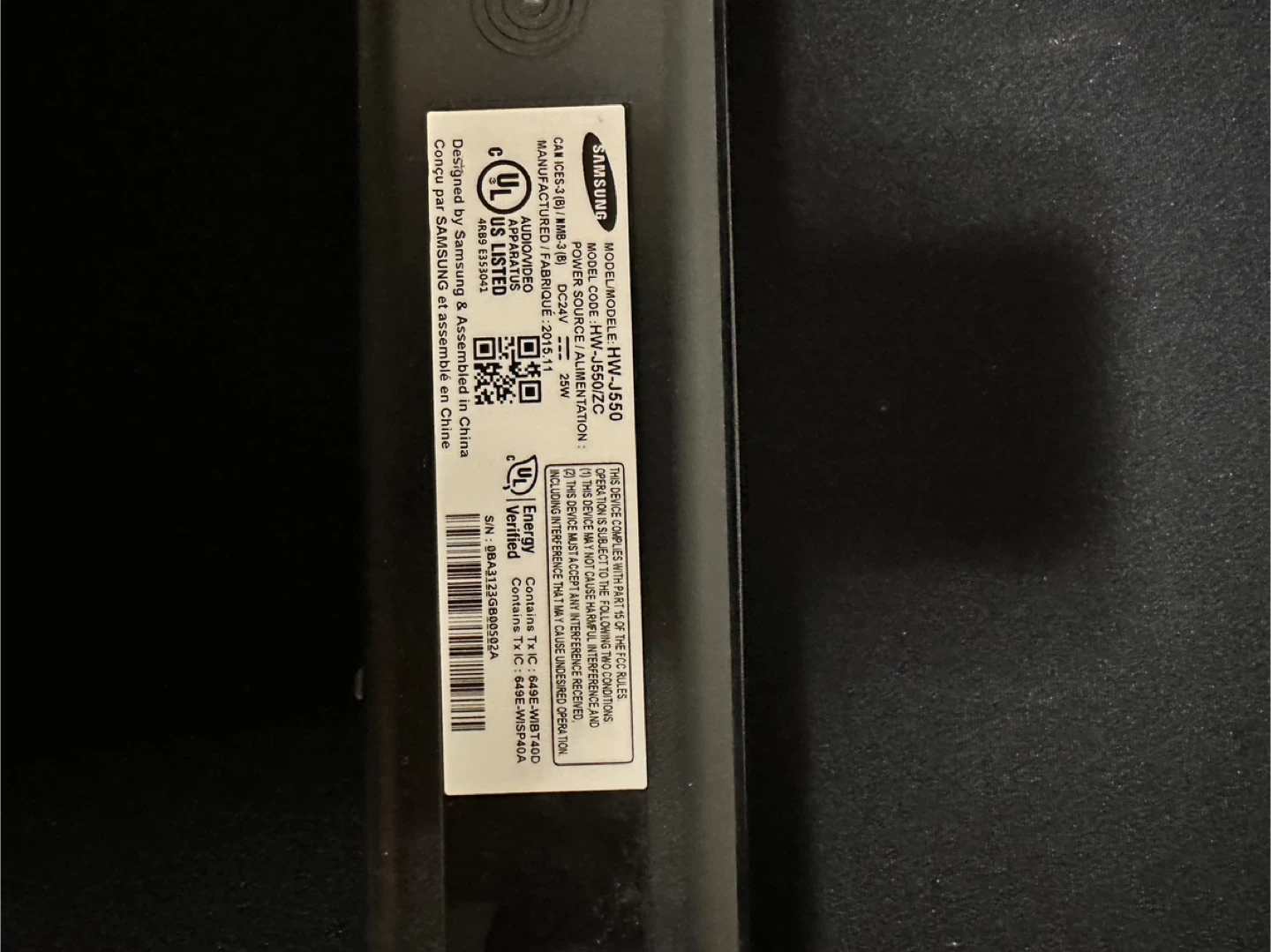 Samsung HW-J550 Soundbar and Subwoofer - photo 4