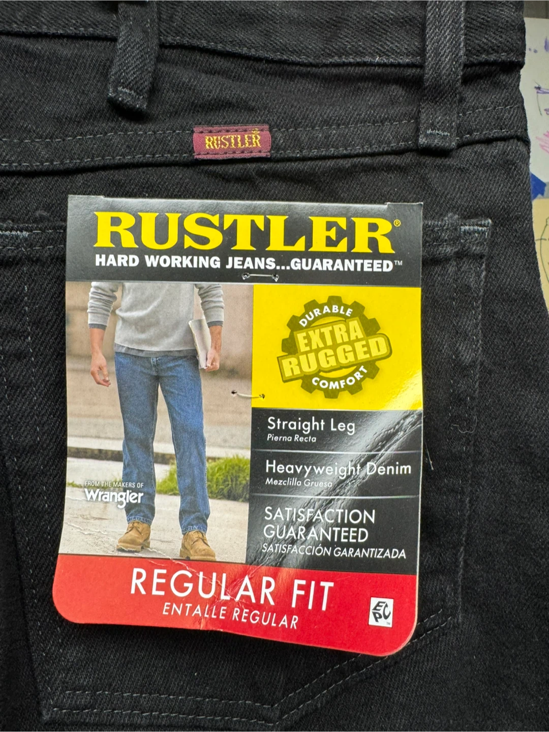 Rustler Regular Fit Jeans 34x30 Black - photo 4