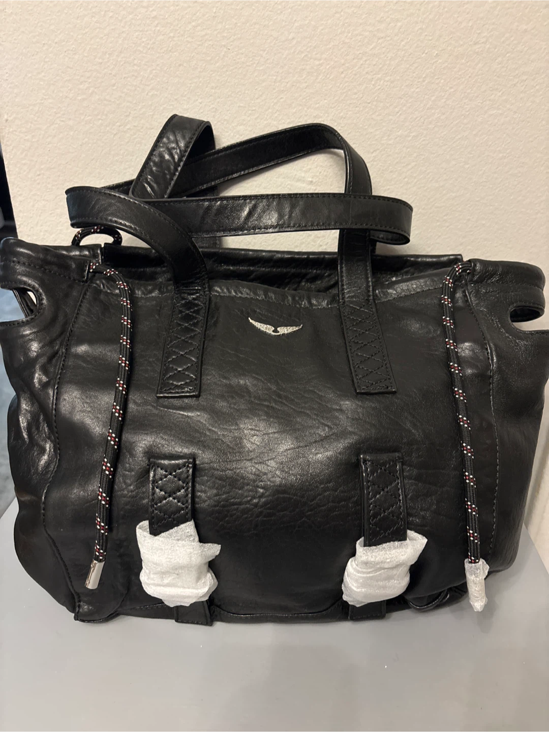Zadig & Voltaire Black Leather Tote Bag
