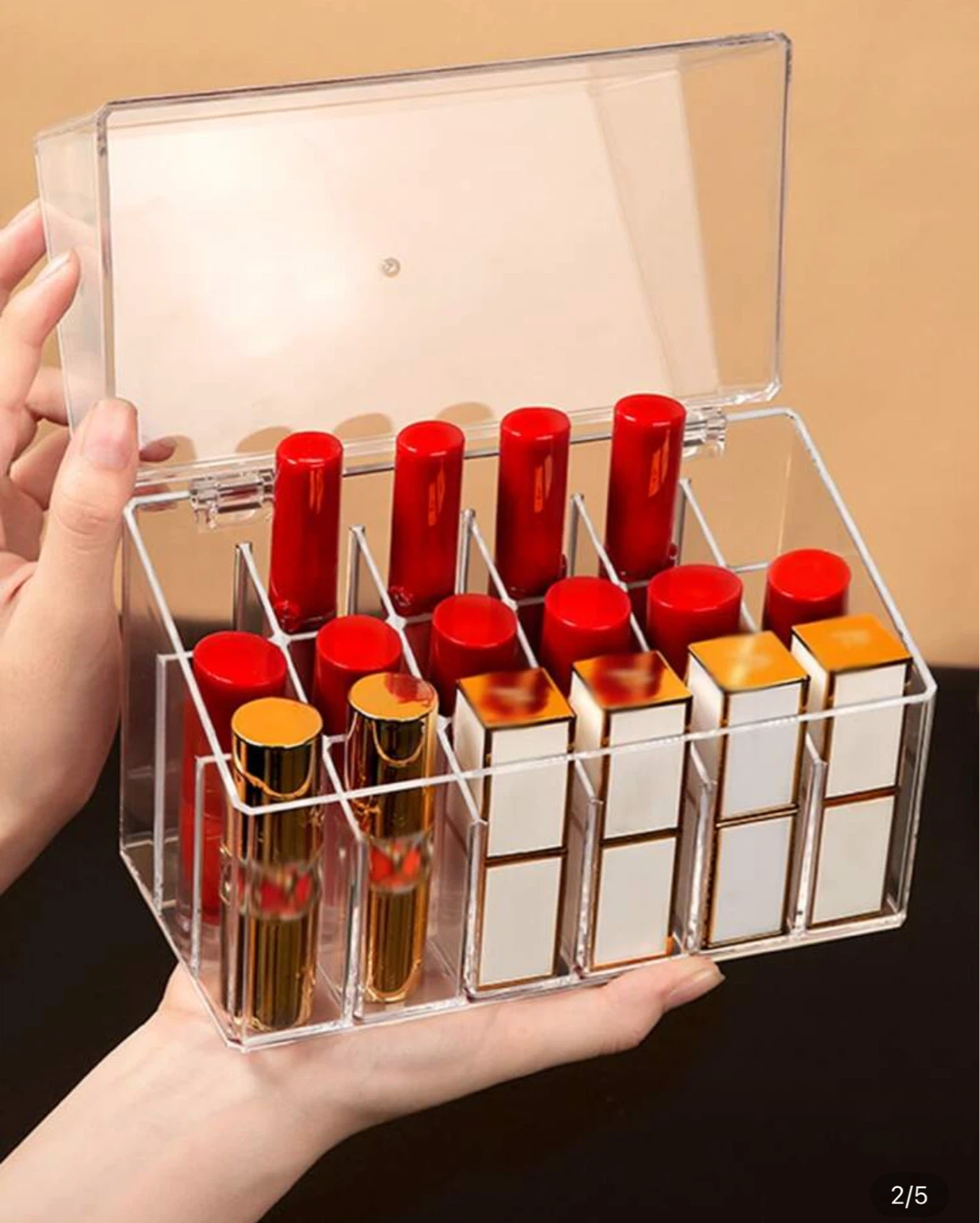 Acrylic Lipstick & Cosmetic Organizer