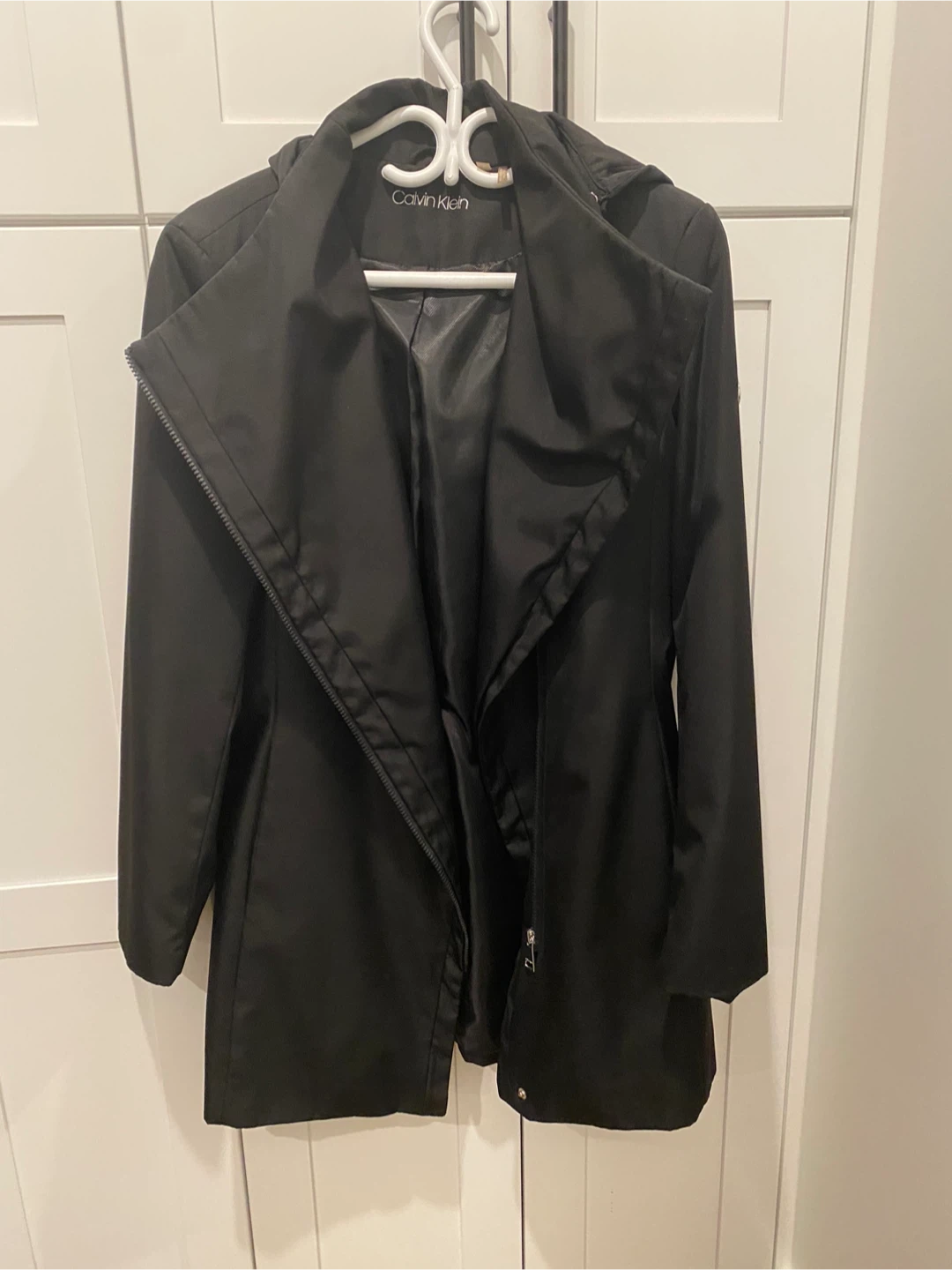 Calvin Klein Black Rain Jacket for women- Size L