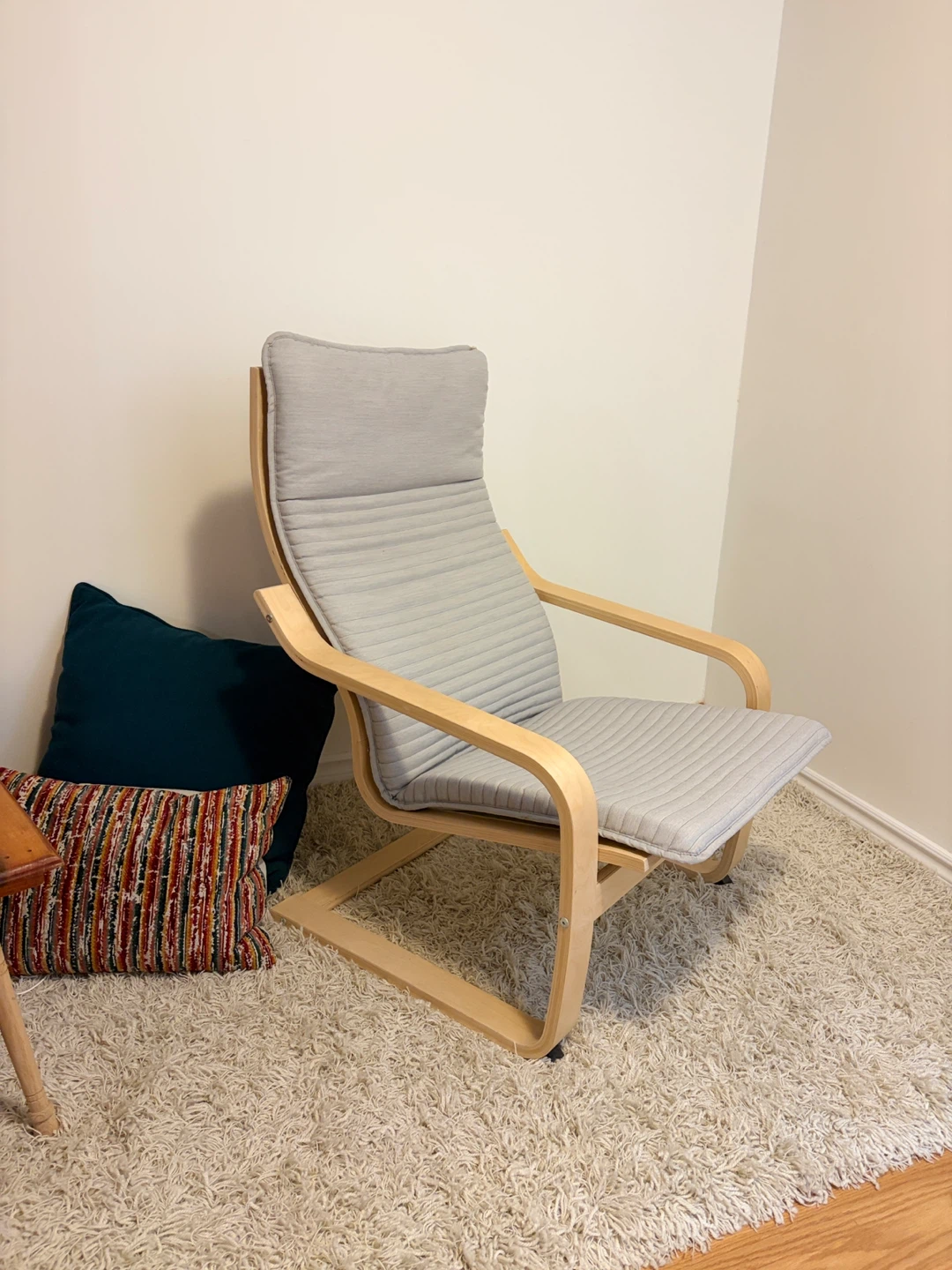 Poang Chair - Light Wood Frame & Gray Cushion - photo 2