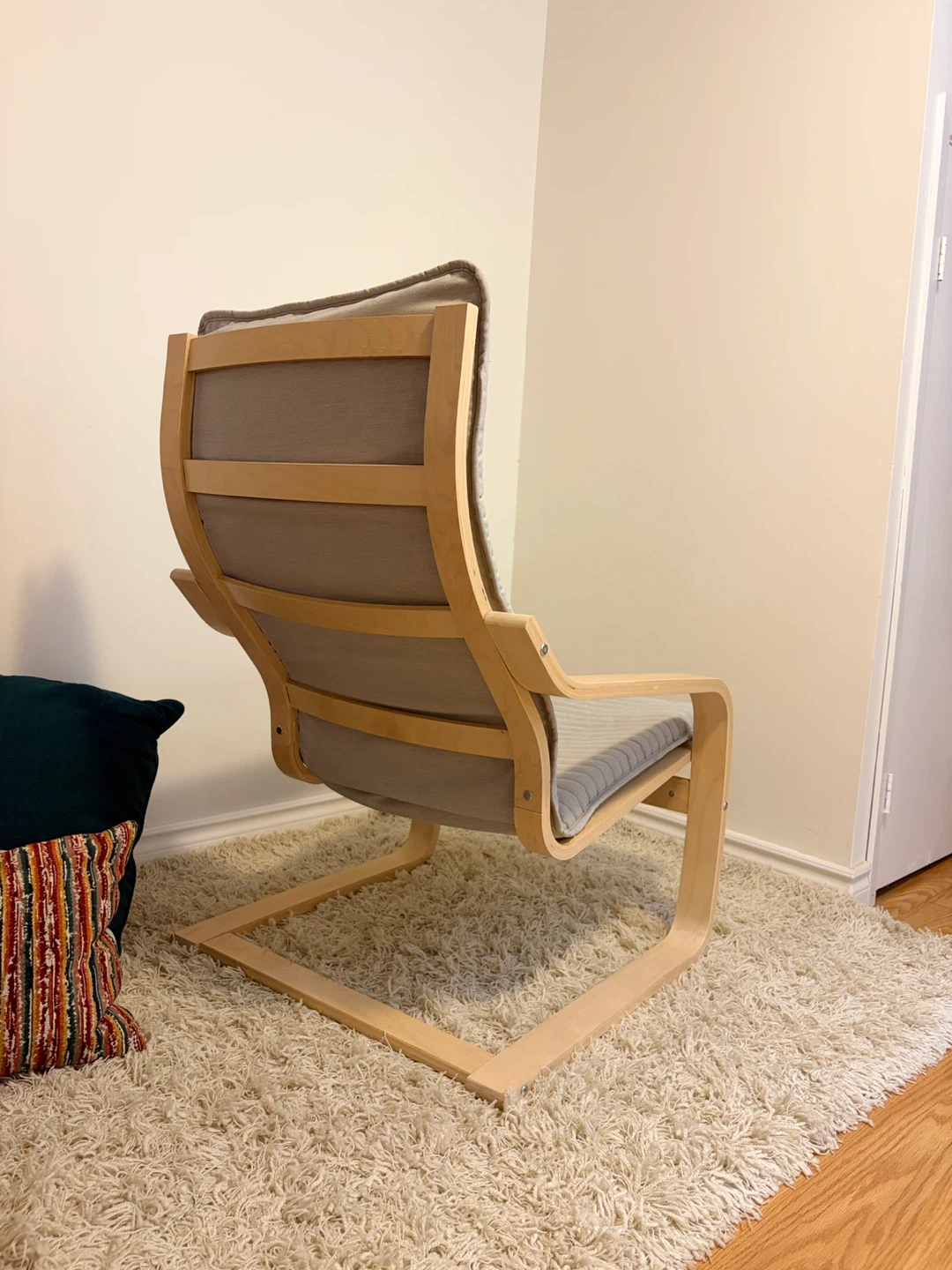 Poang Chair - Light Wood Frame & Gray Cushion - photo 5