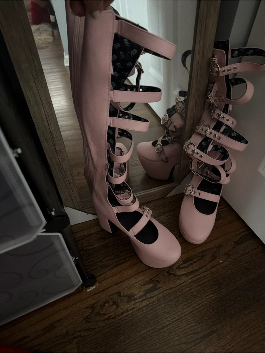 Pink Platform Mary Janes - photo 2
