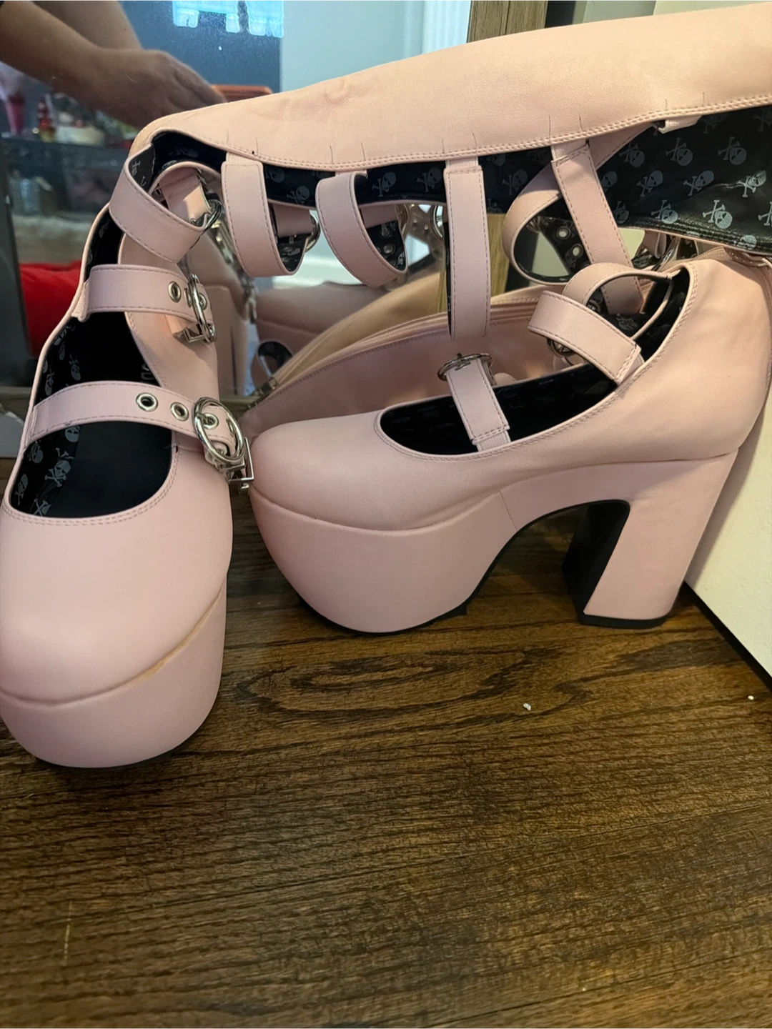 Pink Platform Mary Janes - photo 4
